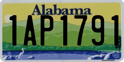 AL license plate 1AP1791