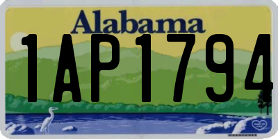 AL license plate 1AP1794