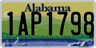 AL license plate 1AP1798