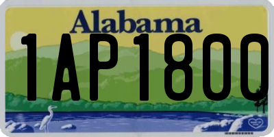 AL license plate 1AP1800