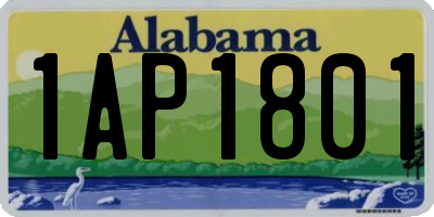 AL license plate 1AP1801