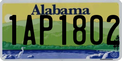 AL license plate 1AP1802