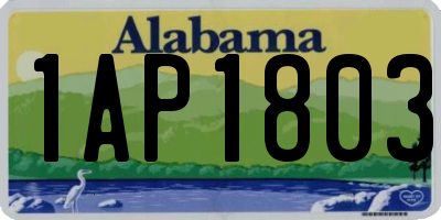 AL license plate 1AP1803