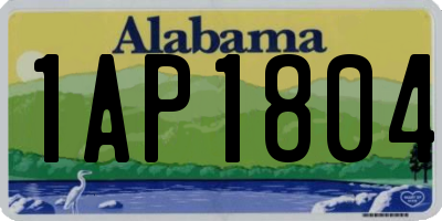 AL license plate 1AP1804