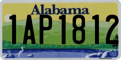 AL license plate 1AP1812