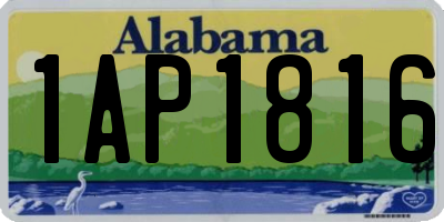 AL license plate 1AP1816