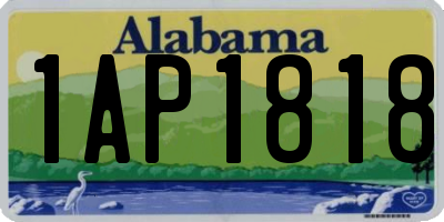 AL license plate 1AP1818