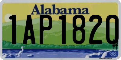 AL license plate 1AP1820