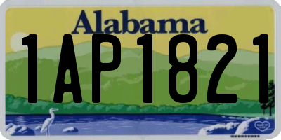 AL license plate 1AP1821