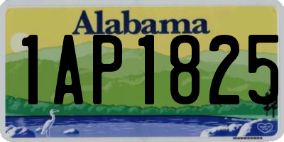 AL license plate 1AP1825