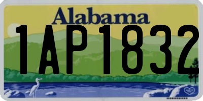 AL license plate 1AP1832