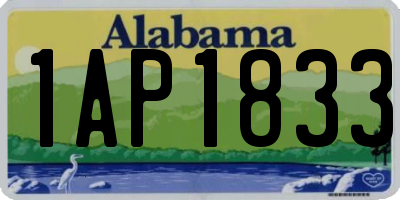 AL license plate 1AP1833