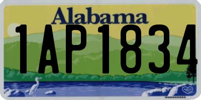 AL license plate 1AP1834