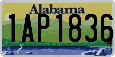 AL license plate 1AP1836