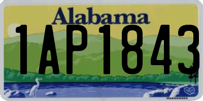 AL license plate 1AP1843