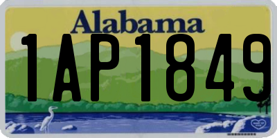 AL license plate 1AP1849