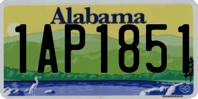 AL license plate 1AP1851