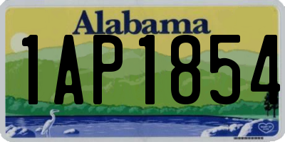 AL license plate 1AP1854