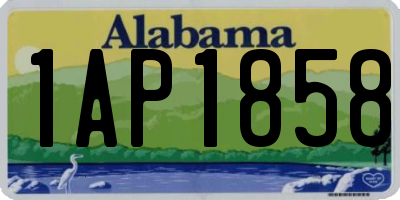 AL license plate 1AP1858
