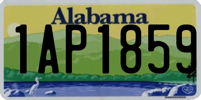 AL license plate 1AP1859