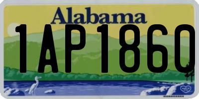AL license plate 1AP1860