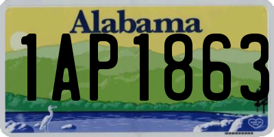 AL license plate 1AP1863