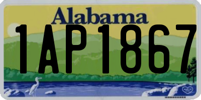 AL license plate 1AP1867