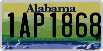 AL license plate 1AP1868