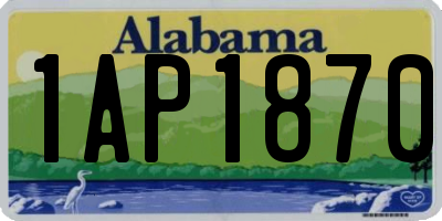 AL license plate 1AP1870