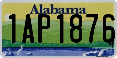AL license plate 1AP1876