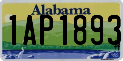 AL license plate 1AP1893