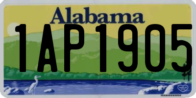 AL license plate 1AP1905