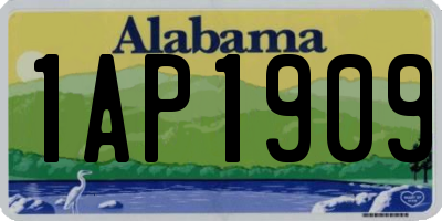 AL license plate 1AP1909