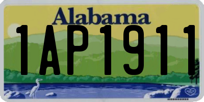 AL license plate 1AP1911