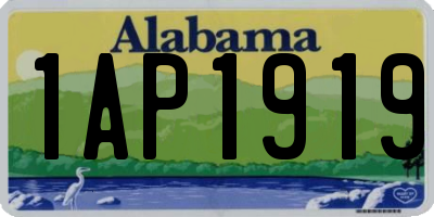 AL license plate 1AP1919