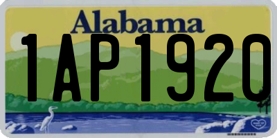 AL license plate 1AP1920