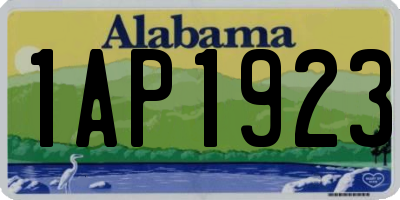 AL license plate 1AP1923