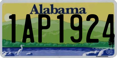 AL license plate 1AP1924