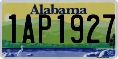AL license plate 1AP1927