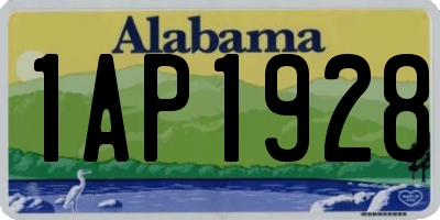 AL license plate 1AP1928