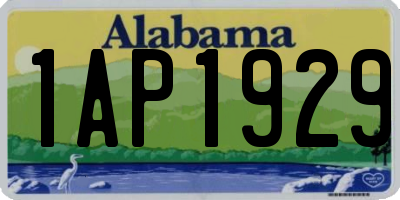 AL license plate 1AP1929