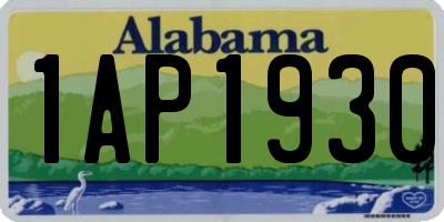 AL license plate 1AP1930