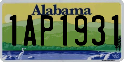 AL license plate 1AP1931