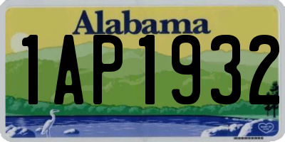 AL license plate 1AP1932