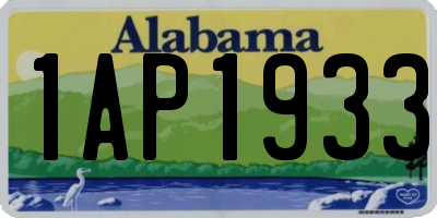 AL license plate 1AP1933