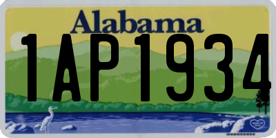 AL license plate 1AP1934
