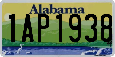 AL license plate 1AP1938