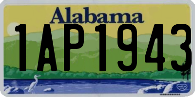 AL license plate 1AP1943