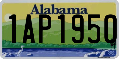 AL license plate 1AP1950