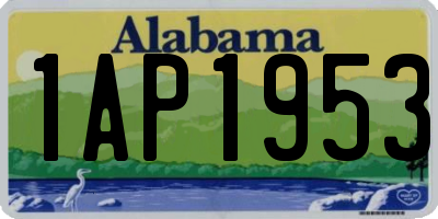 AL license plate 1AP1953